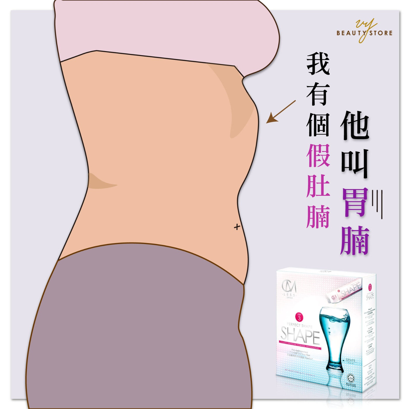 我有一个 #假肚腩?